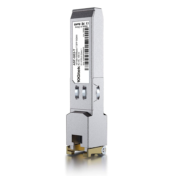 [2 Stück] 10/100/1000Base-T SFP RJ45 Modul, Auto-Negotiation Kupfer Mini-Gbic Transceiver Kompatibel