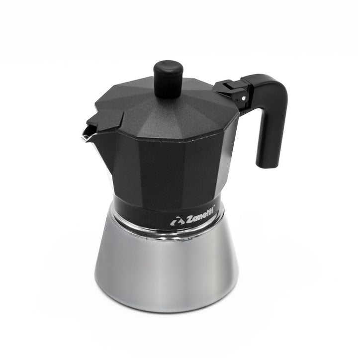 Zanetti, Star Espressokocher, Induktion, 6 Tassen, Espresso mit Kessel aus Edelstahl und Ergonymen G