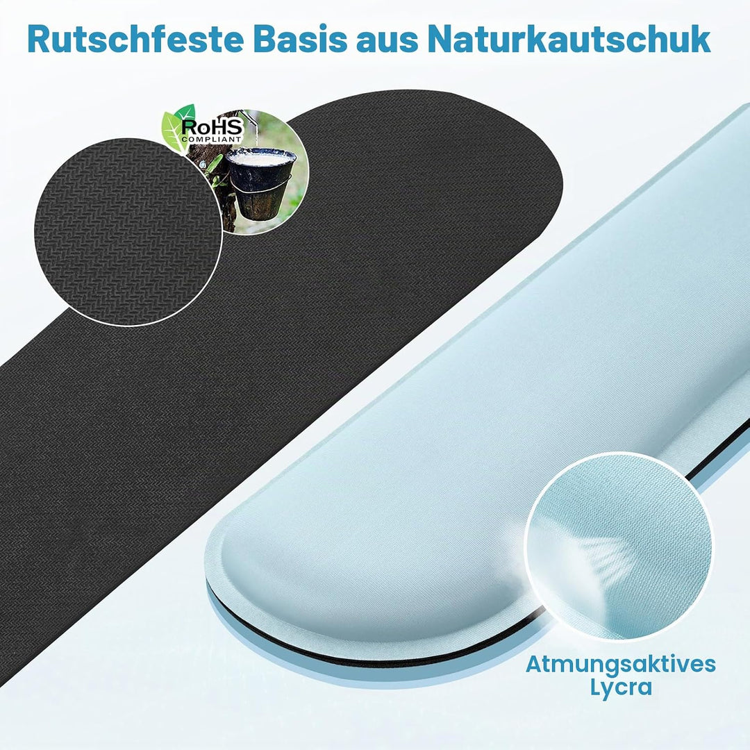 Gimars Vergrössertes Gel-Memory-Schaumstoff-Set, Tastatur-Handgelenkauflage, Maus-Handgelenkpolster,
