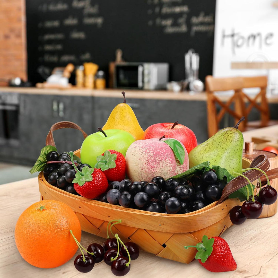 16 Stück Kunstobst-Packung, künstliche Früchte für die Dekoration der Küche zu Hause, Display-Obst f