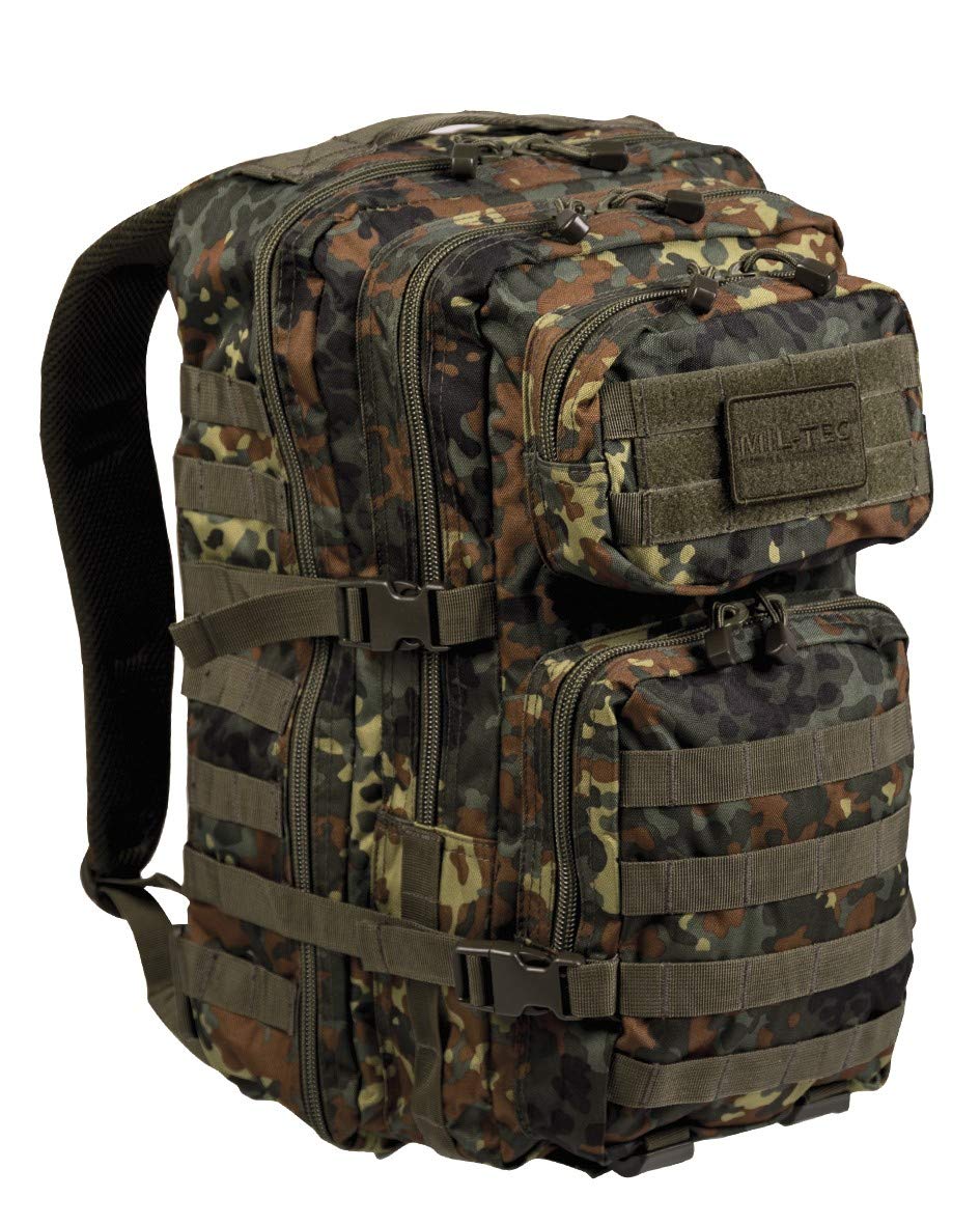Mil-Tec US Assault Pack Tagesrucksack • Taktischer Militär Rucksack mit MOLLE-System • Kompakter Bun