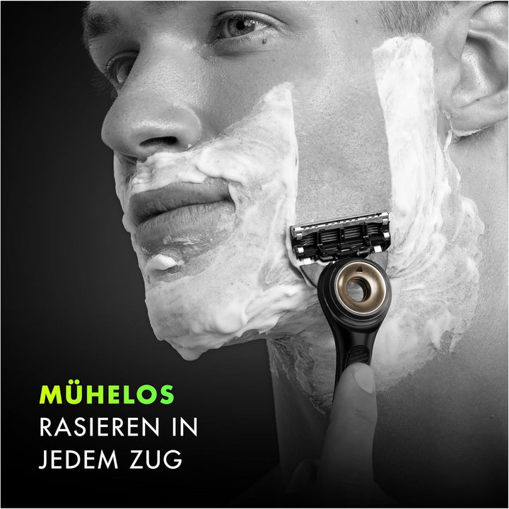 Gillette Labs Nassrasierer Herren, Rasierer mit Reinigungs-Element + Reise-Etui zur Aufbewahrung für