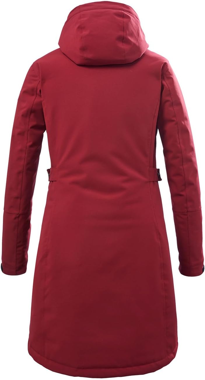 Killtec Damen Kow 165 Wmn Prk Funktionsparka/Parka mit abzippbarer Kapuze 48 weinrot, 48 weinrot