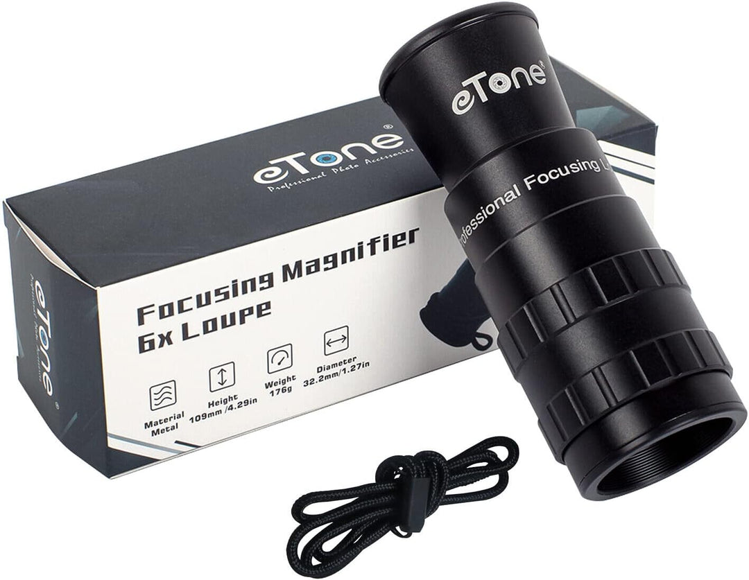 eTone Professional Photography 6X Lupen Mattglas Lupe Fokussierbildschirm Lupe 6X Loupes Ground Glas