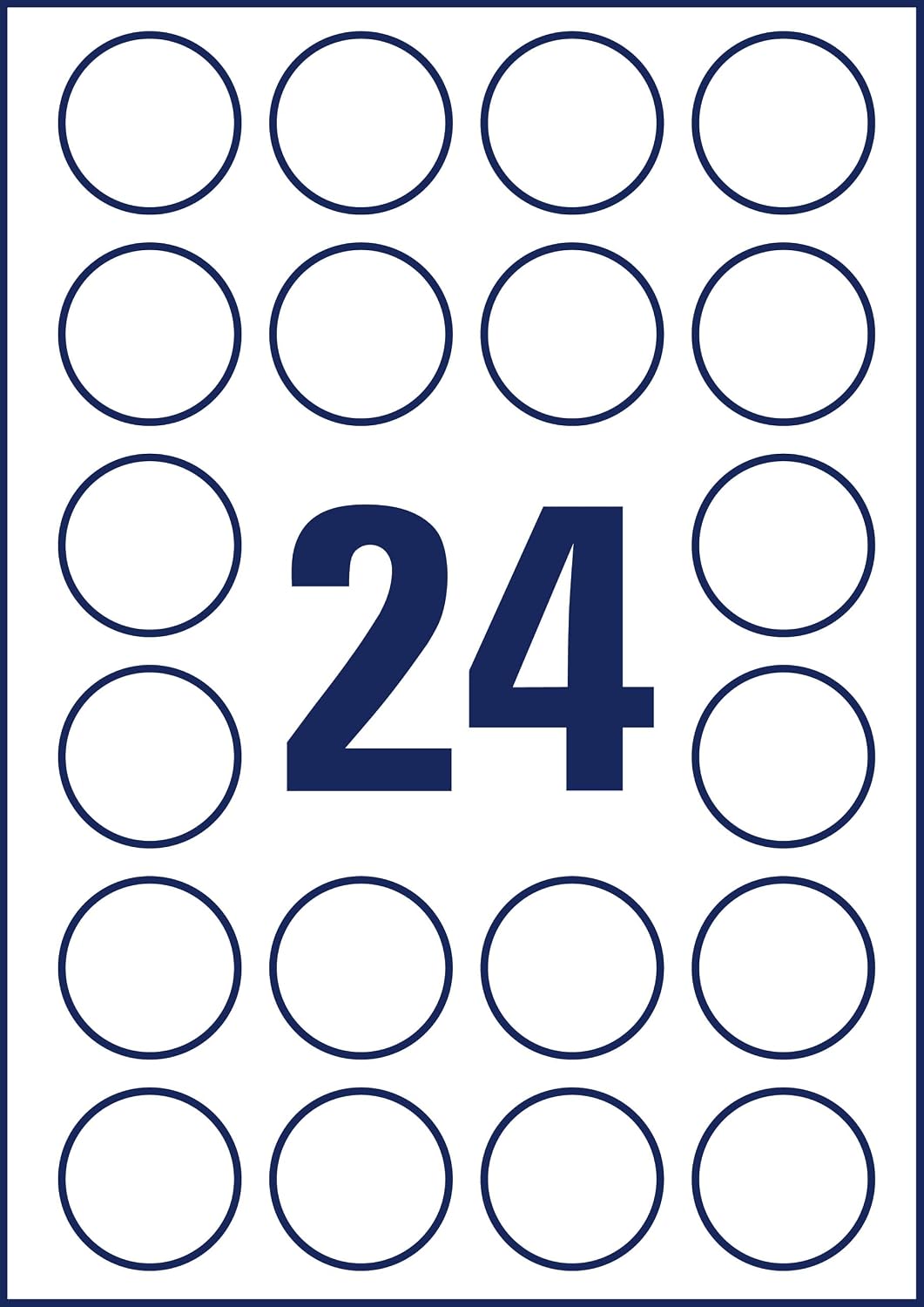 AVERY Zweckform L6112-20 Sicherheitsetiketten (480 Folienaufkleber, Ø40mm auf A4, stark selbstkleben