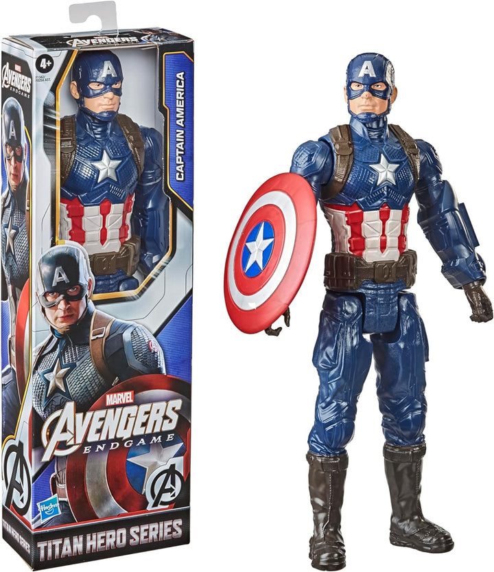 Marvel Avengers Titan Hero Serie Captain America, 30 cm grosse Action-Figur, Spielzeug für Kinder ab
