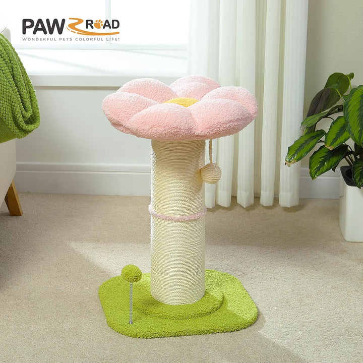 PAWZ Road Flower Katzenkratzbaum - Kleiner Katzenbaum für Indoor-Katzen Mit Super Dickem Kratzbaum [