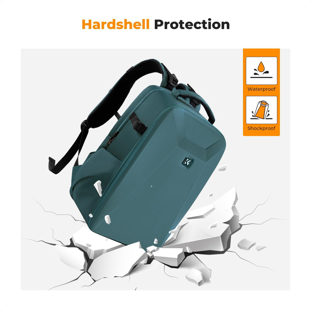 K&amp;F Concept Kamerarucksack Fotorucksack mit Hartschale Kameratasche mit 15,6-Zoll-Laptopfach und Reg