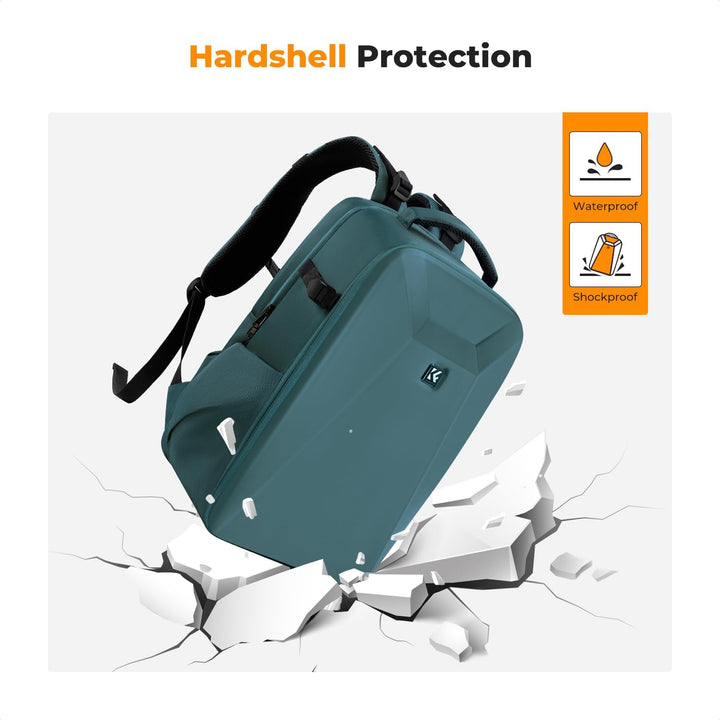 K&amp;F Concept Kamerarucksack Fotorucksack mit Hartschale Kameratasche mit 15,6-Zoll-Laptopfach und Reg