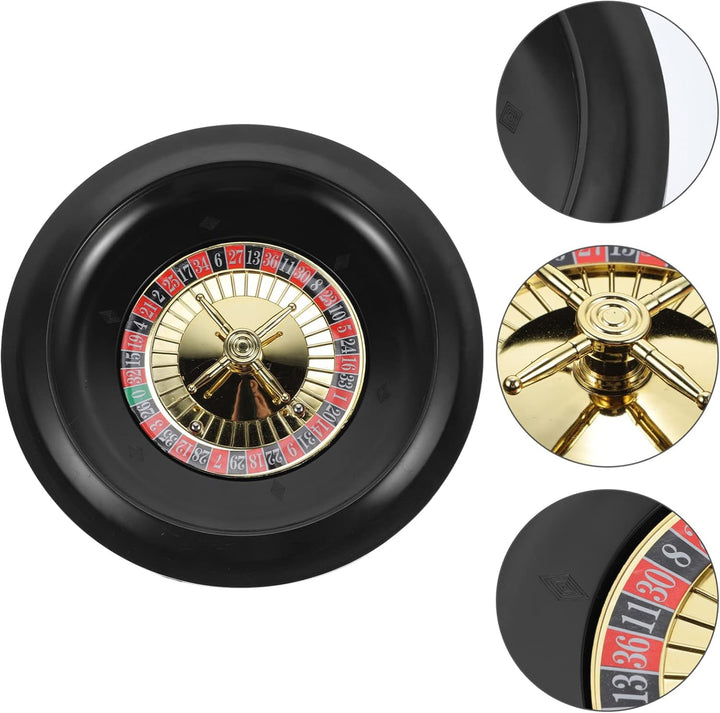 YARNOW Russisches Roulette Pokerrad Partyspiel 10 Zoll Kunststoff Tischspiel Pokerrad Requisite Für