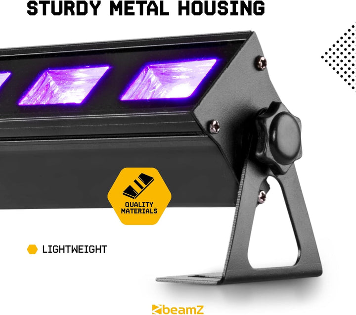 BeamZ BUV93 Schwarzlichtlampe, Schwarzlicht Lampe, UV Strahler, LED Schwarzlicht Party Bar mit hoher