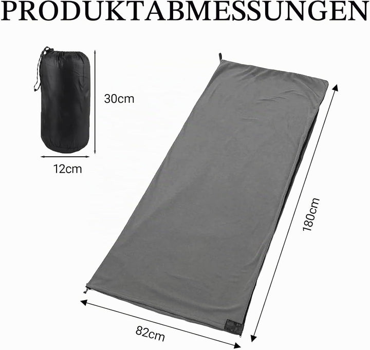 Hüttenschlafsack, Sommerschlafsack Tragbare Polar Fleece, Sleeping Bag für Camping, Wandern oder Mit