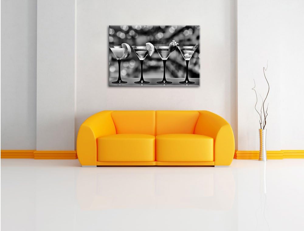 Pixxprint Martinis / 100x70cm Leinwandbild bespannt auf Holzrahmen/Wandbild Kunstdruck Dekoration, 1