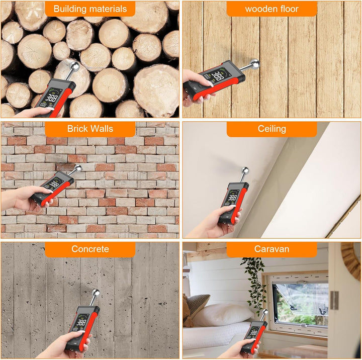 Feuchtigkeitsmessgerät Wand Wiederaufladbar Feuchtemessgerät Zerstörungsfrei Messung Wandfeuchtemess