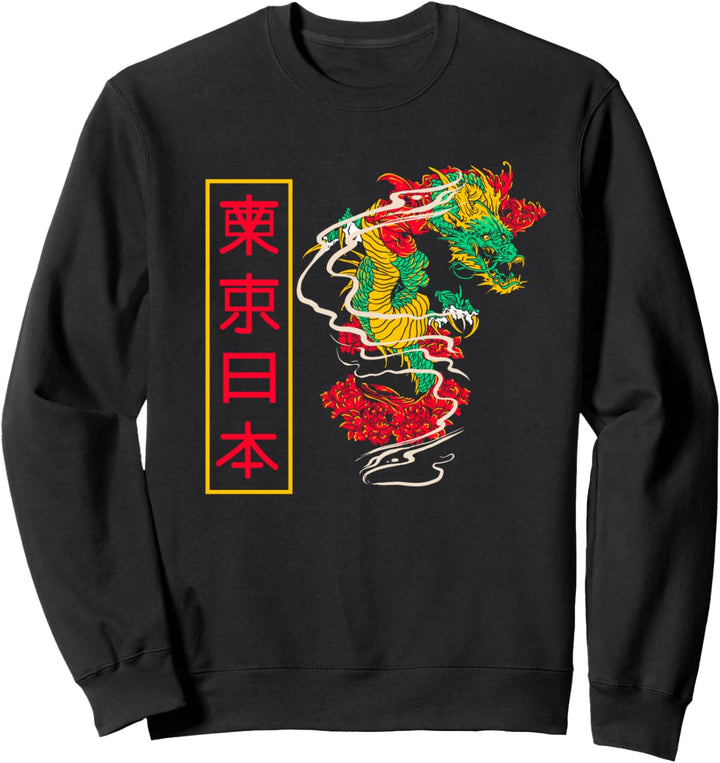 Vintage Drachen japanische Kultur japanischer Drache japan Sweatshirt