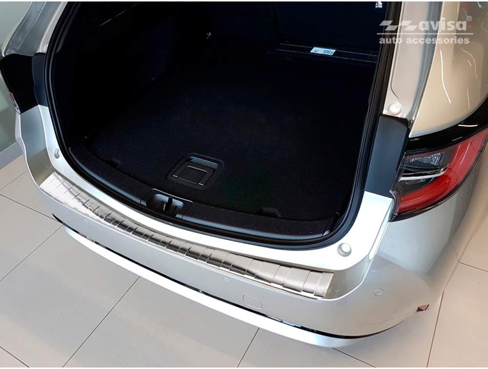 Edelstahl Heckstossstangenschutz kompatibel mit Toyota Corolla XII Combi 2019- & Suzuki Swace Combi