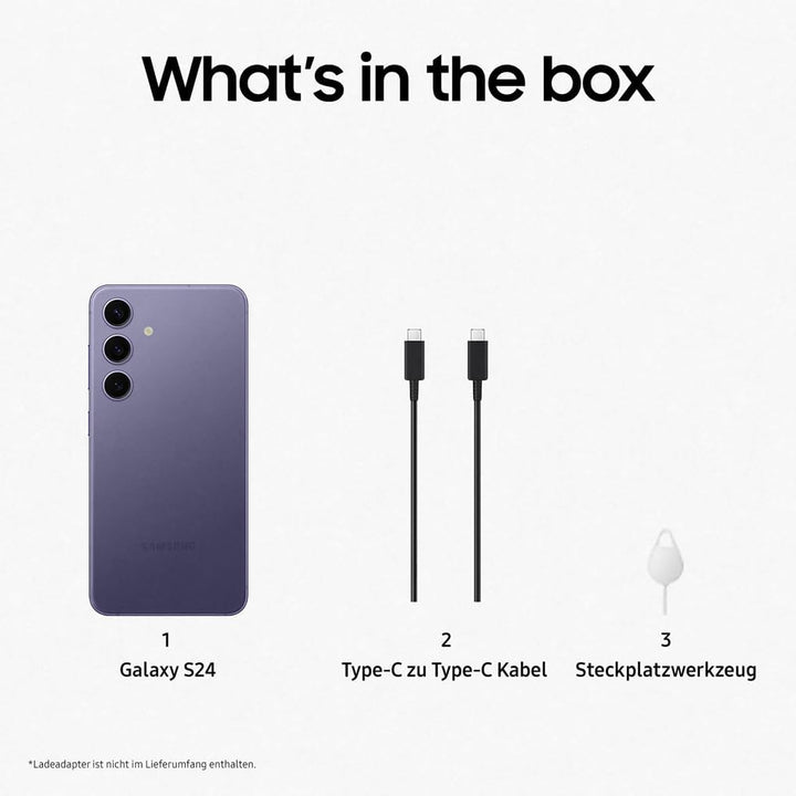 Samsung Galaxy S24 AI Smartphone, 8 GB RAM, 256 GB Speicher, Cobalt Violet, 3 Jahre Herstellergarant