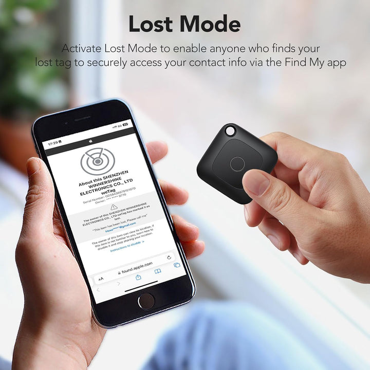 Hoxe Air Tracker Tag, Smart Tag Schlüsselfinder Kompatibel mit Apple Wo ist (Nur iOS), Smart Finder