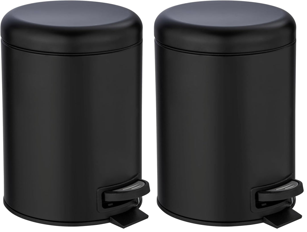 WENKO Treteimer Mod. Leman, 5 Liter, mit herausnehmbarem Einsatz, aus lackiertem Stahl, 21 x 24 x 28
