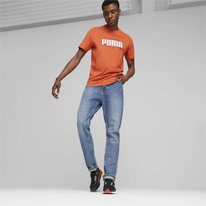 PUMA Herren Graphics Wording T-Shirt XLChili Powder Orange