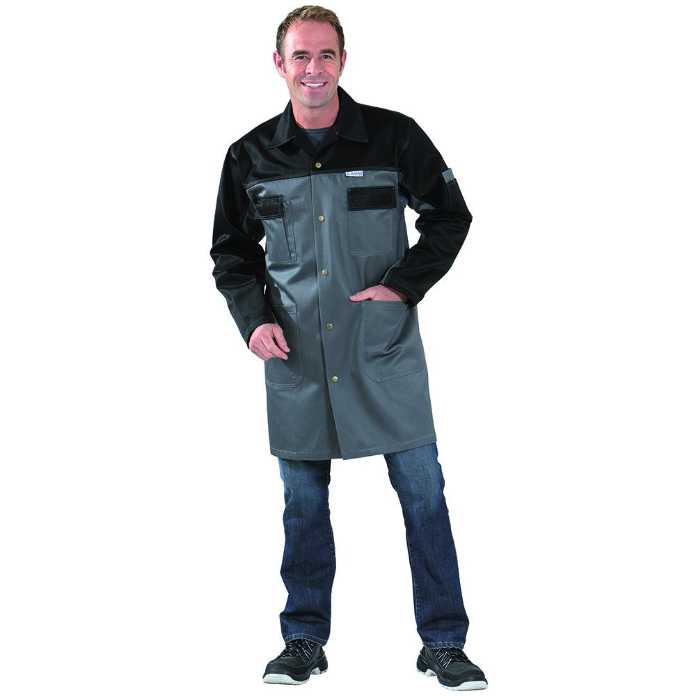 Grösse 102 Herren Planam Tristep Berufsmantel grau schwarz Modell 1244