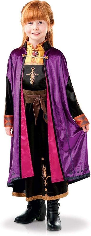 Rubie's Official Disney Frozen 2 Anna Deluxe Kleid, Kostüm für Kinder, Grösse 9-10 Jahre 9-10 Jahre