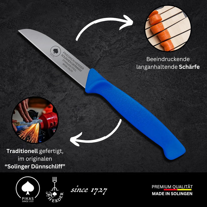Solinger Kunststoff Zöppken -scharfes Gemüsemesser und Küchenmesser, Kleines Obst- und Schneidemesse