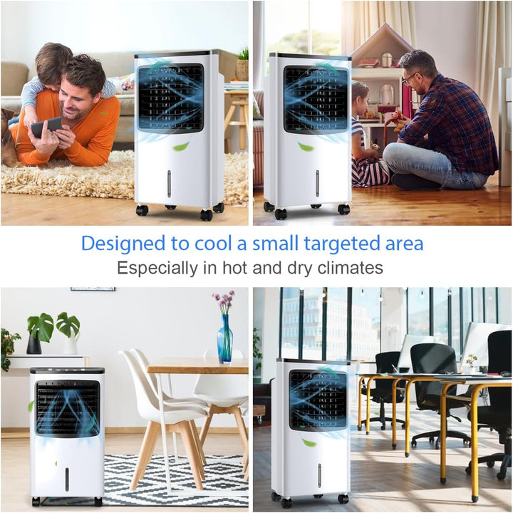 SOARS Klimaanlage mobil ohne Abluftschlauch, 3 in 1 Air Cooler, Ventilator, Luftbefeuchter, Klimager