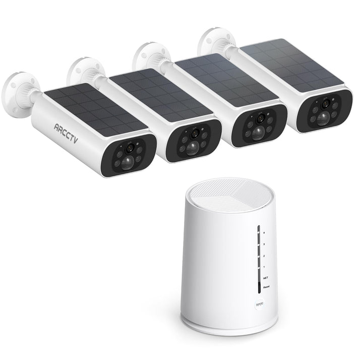 4MP Überwachungskamera Aussen Set, WLAN Kamera Outdoor Solar, Personenerkennung, Ohne ABO, PIR Motio