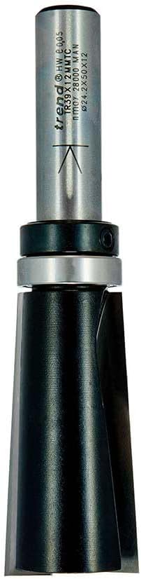 Trend Trade Kugelgelagerter Schrägfräser für Türen, 12 mm Schaft, 24.3 mm Schnittdurchmesser, 50 mm