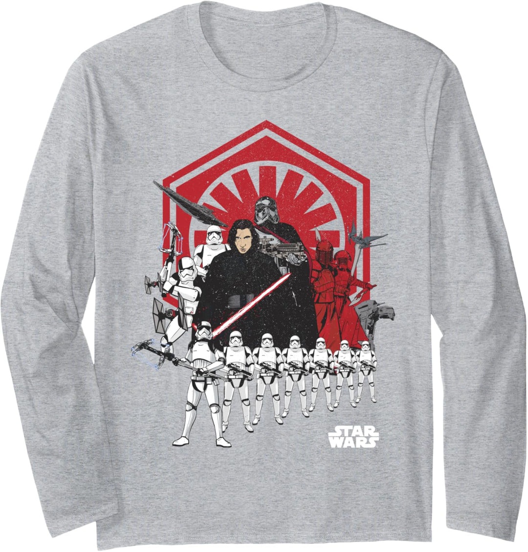 Star Wars Last Jedi Kylo Ren First Order Assemble Langarmshirt