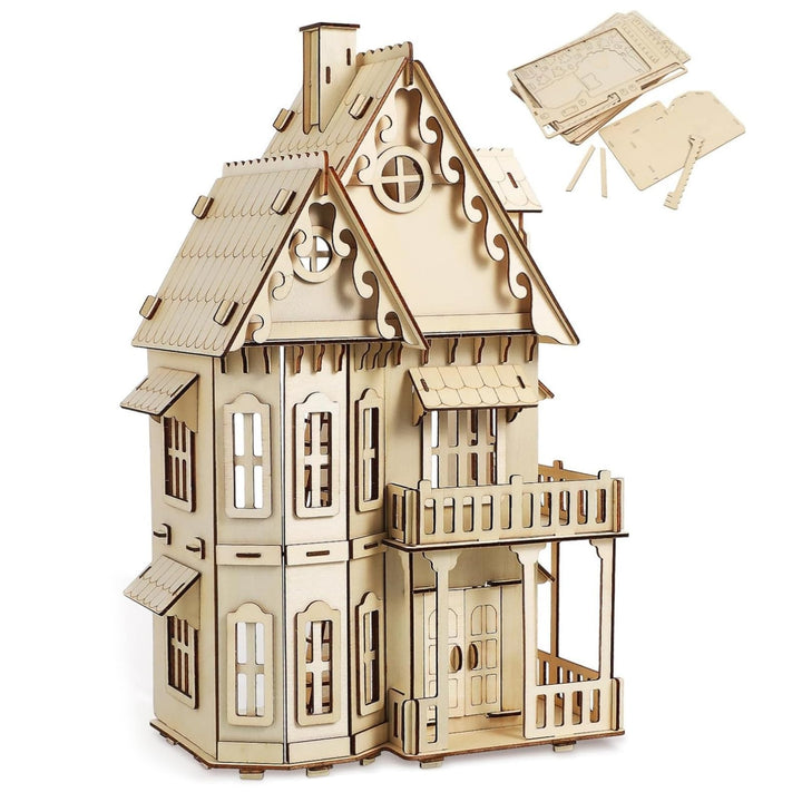 CUTEROOM 3D-Puzzle Holz Gotisches Haus - DIY-Bastelset zur Dekoration von Schlafzimmern und Regalen