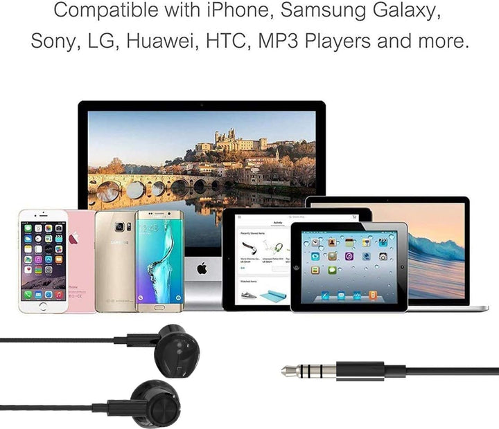 Hochauflösende In-Ear-Kopfhörer mit Kabel, extra Bass, geräuschisolierend, mit Mikrofon, für iPhone,