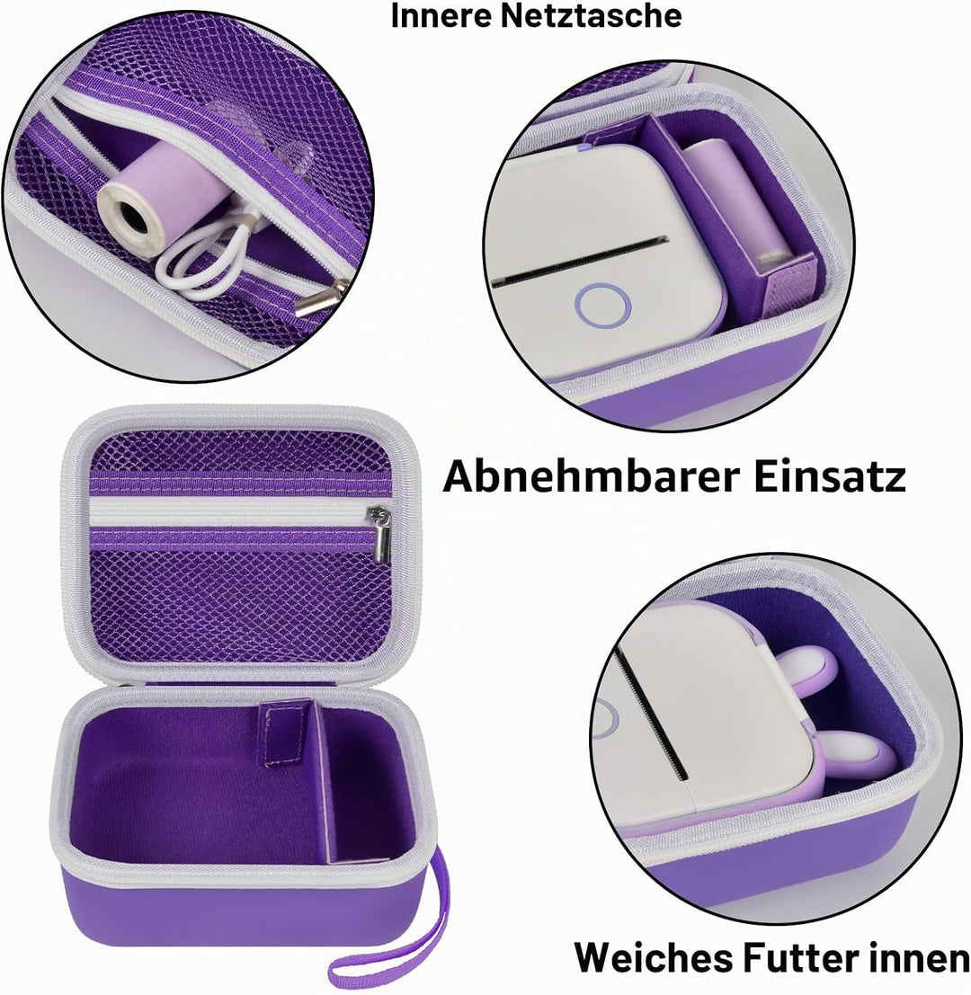 Mini Drucker Tasche für Memoking T02/ für Phomemo M02/ M02S/ M02 Pro/ Q30S/ für Ponek Mini Pocket Dr