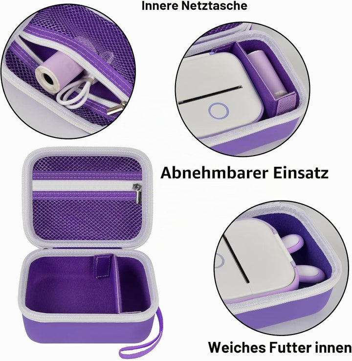 Mini Drucker Tasche für Memoking T02/ für Phomemo M02/ M02S/ M02 Pro/ Q30S/ für Ponek Mini Pocket Dr