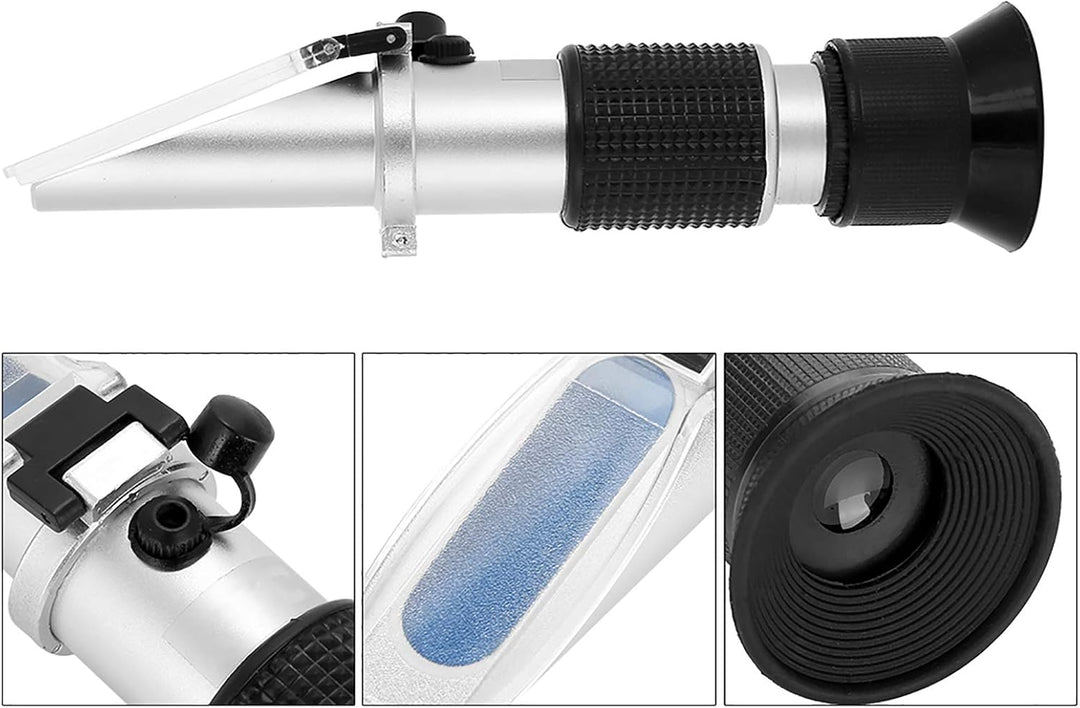 BuyWeek Salzgehalt Refraktometer, ATC Digital 0-10% Meerwasser Salzgehalt Messgerät Aquarium Optik R
