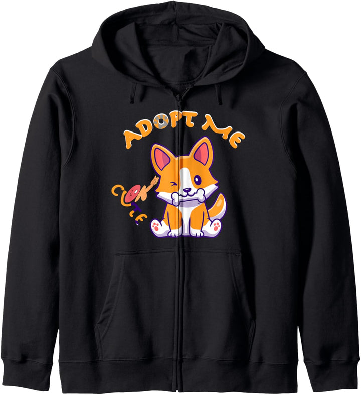 Adopt Me Haustiere, lustig, niedlicher Hund, für Damen, Mädchen, Jugendliche, Männer Kapuzenjacke