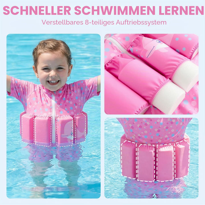 Badeanzug Baby Mädchen Jungen mit Floatation Kleinkind Schwimmtraining Hilfe Schwimmende Badeanzug E