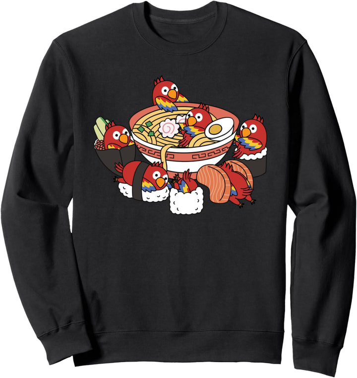 Ramen Sushi Papageien Haustier Sweatshirt