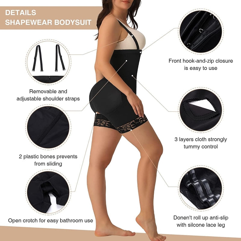 FeelinGirl Miederhose Stark Formend Hohe Taille Shaping Hose Bauchweg für Damen Shapewear mit Abnehm
