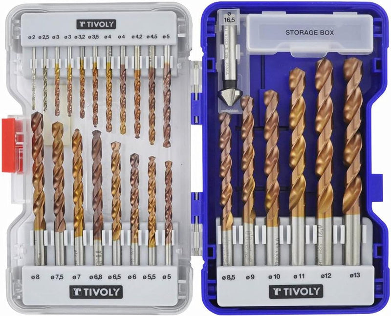 Tivoly Bumper Furius – HSS-Bohrersatz DIN 338 HSS mit Beschichtung zum Bohren von harten Stählen