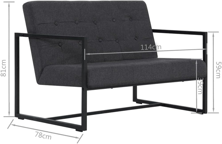 vidaXL Sofa mit Armlehnen Sessel Loungesofa Polstersofa Stoffsofa Couch Sofagarnitur Couchgarnitur S