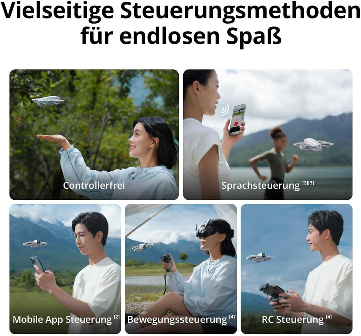 DJI Neo, Mini Drohne mit Kamera 4K UHD Für Erwachsene, 135g, Selbstfliegende Drohne, Motivverfolgung