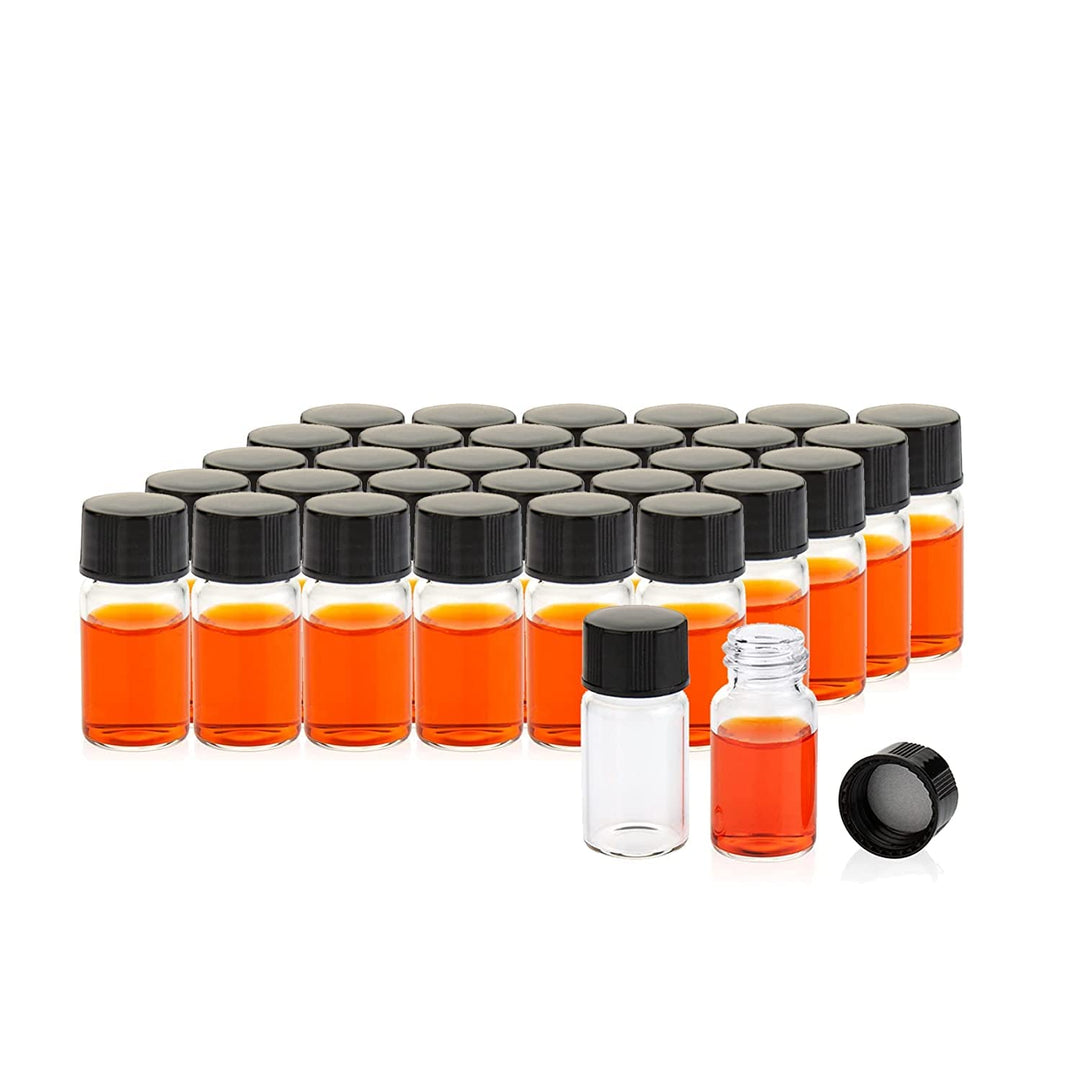 ALWSCI 100 Stücke 3ml Glasfläschchen Probe Klarglas Fläschchen mit Schraubverschluss, Probenahme Gla