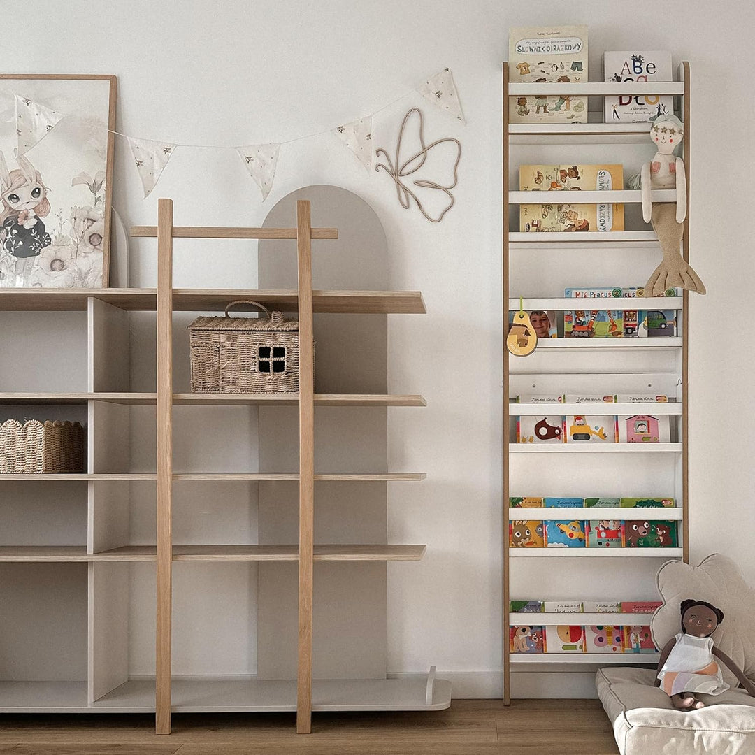 MAMOI® Kinderbücherregal aus Holzwerkstoff – Bücherkiste, Kinderbücherregal, Bücherregal für Kinderz