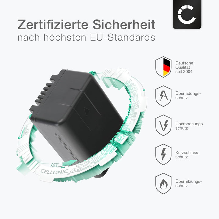 subtel 2X VW-VBK180 VBK360 VW-VBL090 Akku kompatibel mit Panasonic V100 HC-VX878 HDC-SD90 SD40 SD60