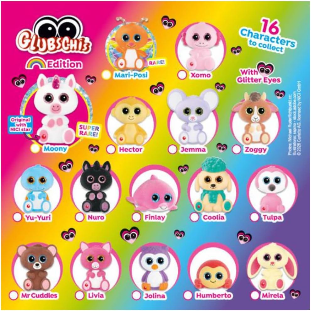 Blue Ocean Glubschis Sammelfigur Rainbow Serie 6 - Glubschi Glitzer Figur - Auswahl (Figur Mari-Posi