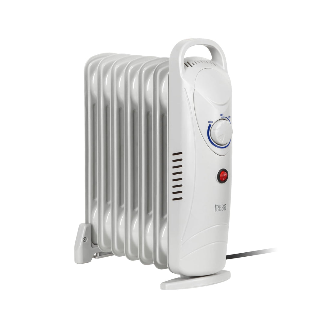 Elektrischer Ölradiator 800 W (7 Rippen), Heizkörper mit Thermostat