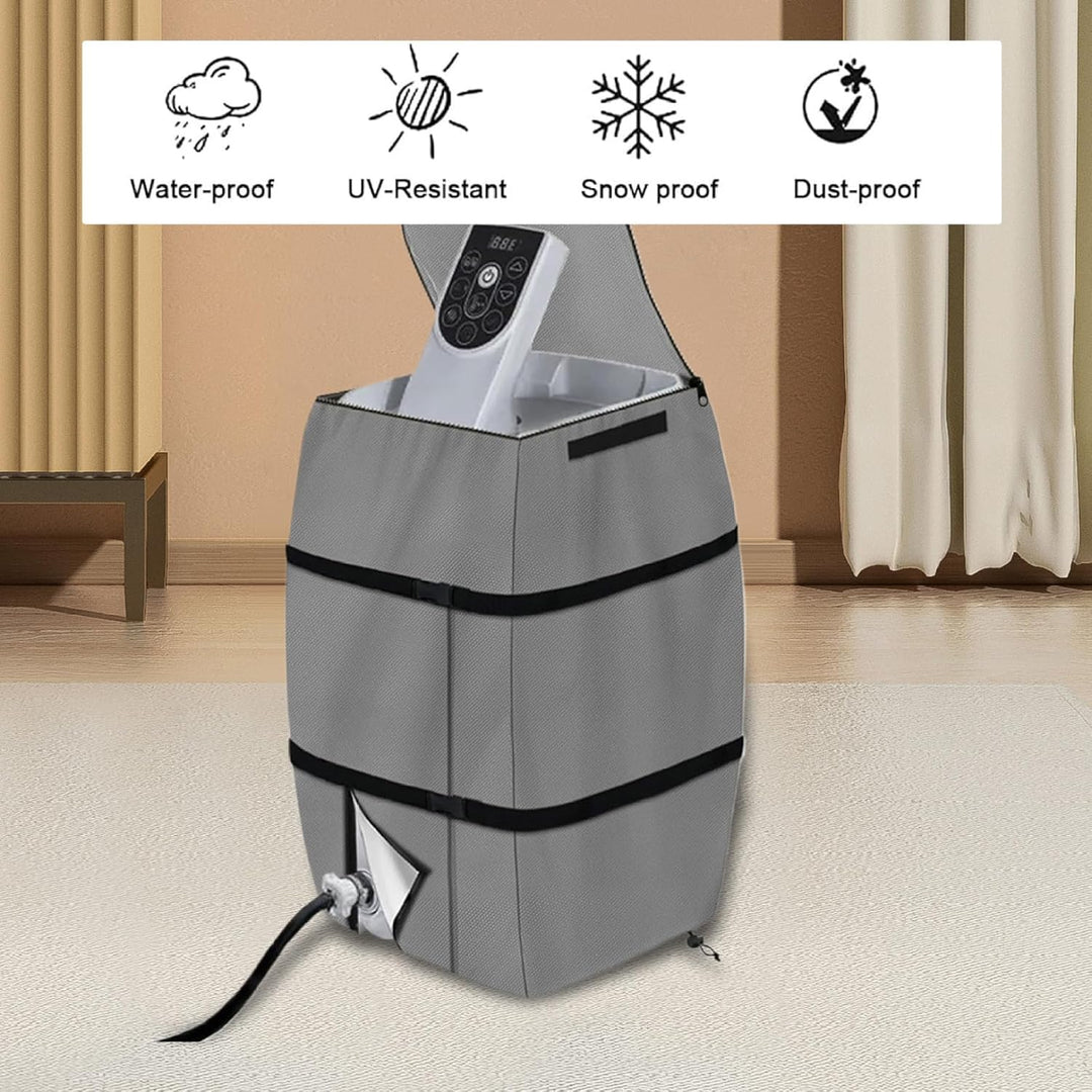 NASSMOSSE Spa -Heizungsabdeckung, 16.9 x 15 x 21.3 wasserdichte -Abdeckung, Faltbare verstellbare -B