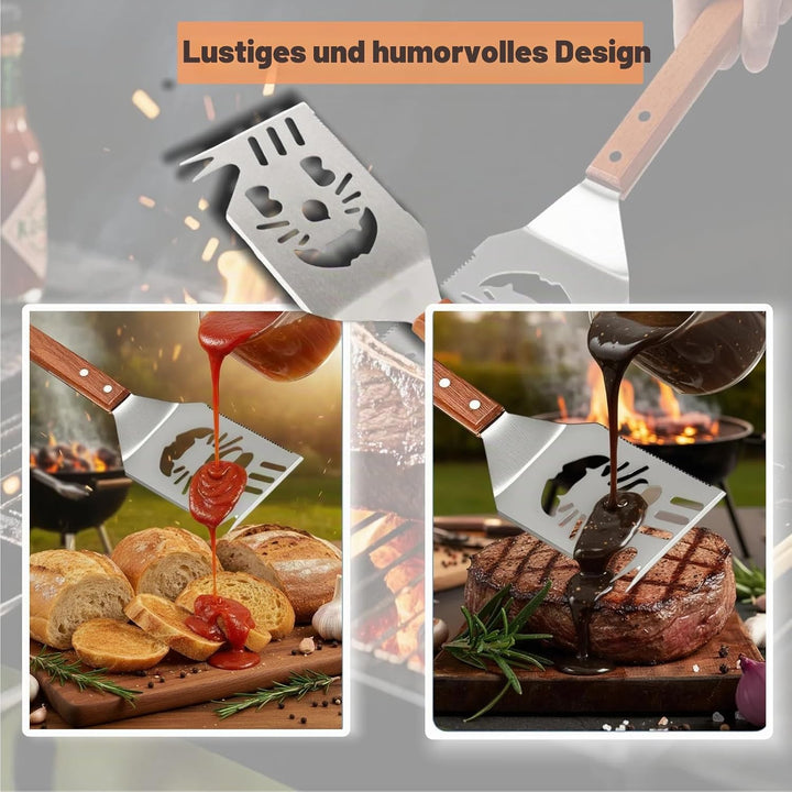 Multifunktions Grillwerkzeug,Outdoor Grillutensilien,Grillzubehör Männer Geschenk,7 in 1 Grill Zubeh